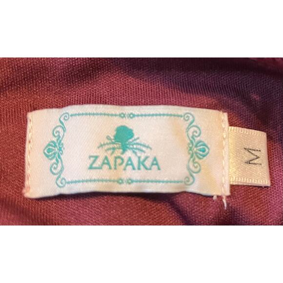 ZAPAKA LACE BODICE, VELOUR SKIRT MIDI PROM DRESS, GIRLS, M (7-9), BURGANDY - Picture 7 of 9